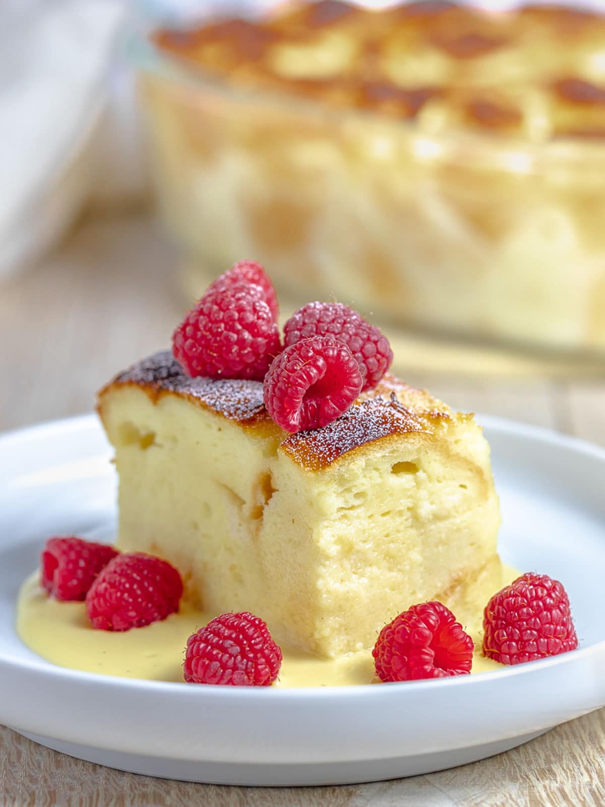 Custard Bread Pudding with Vanilla Sauce - Drive Me Hungry