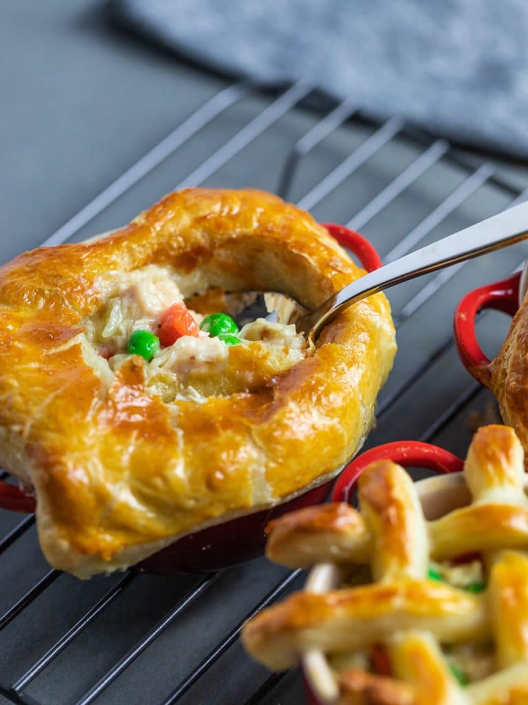 easy chicken pot pie with puff pastry crust