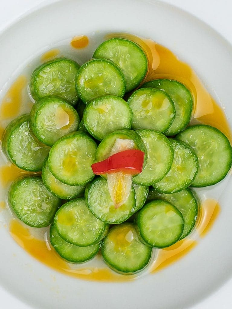 salada de pepino asiática, imitador de salada de pepino Din Tai fung