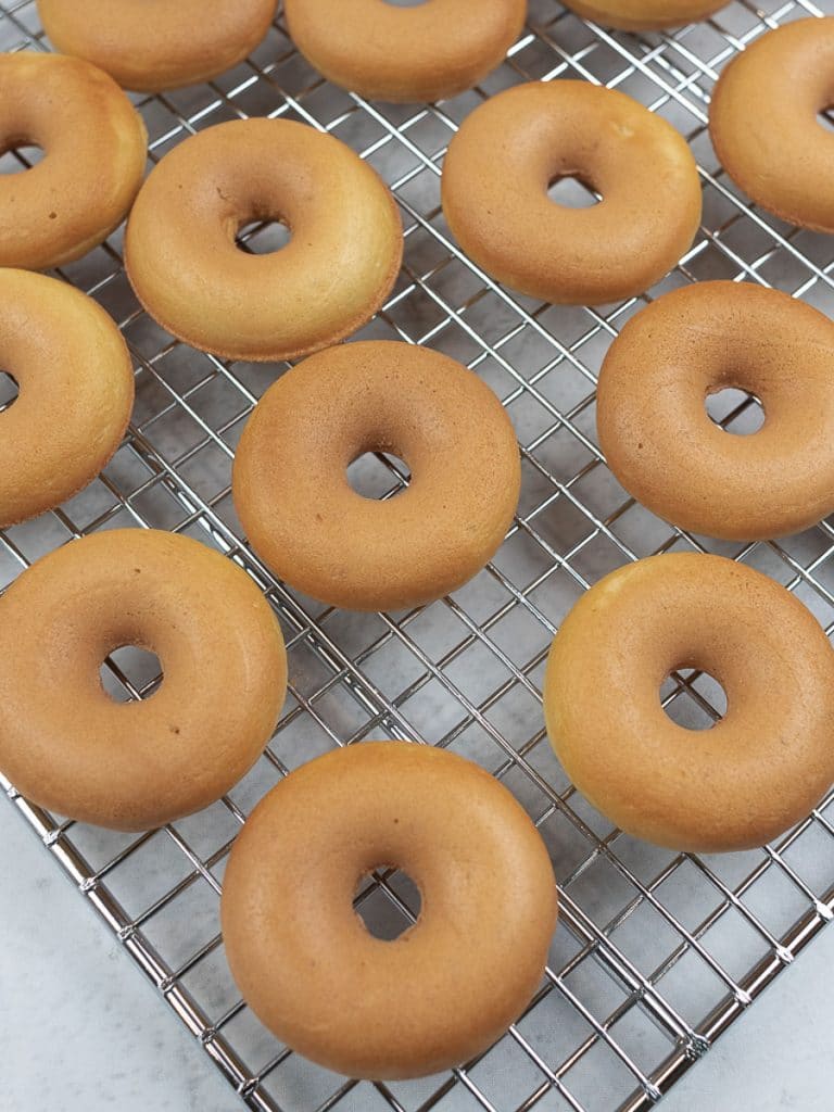 mini donuts on a cooling rack