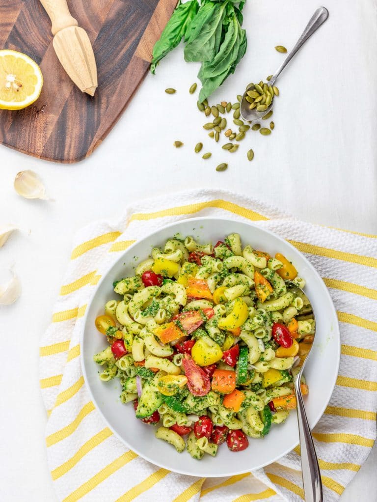 Cold Vegan Pesto Pasta Salad Drive Me Hungry