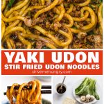 yaki udon, stir fried udon noodles
