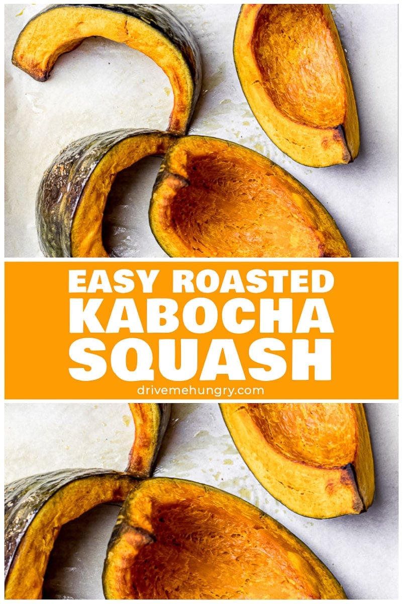 Try this roasted kabocha squash for a healthy, delicious take on this winter squash! Roasted kabocha squash is very sweet, similar to roasted chestnuts & sweet potatoes. Kabocha is also known as Japanese pumpkin or Korean pumpkin (danhobak). #kabocha #kabochasquash #pumpkin | drivemehungry.com