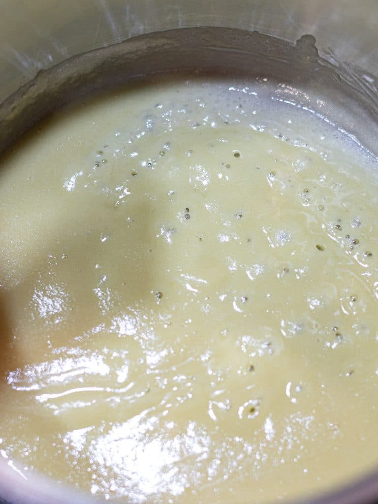 making a roux in a pot