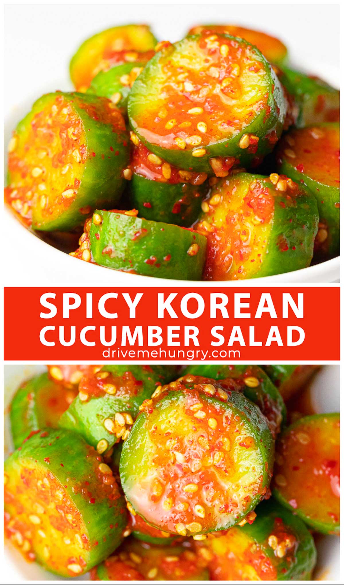 Spicy Korean Cucumber Salad (Oi Muchim) - Drive Me Hungry