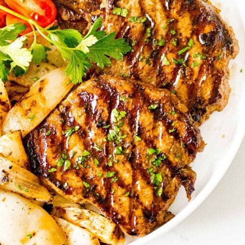Easy Grilled Pork Chops with Savory Marinade - Drive Me Hungry