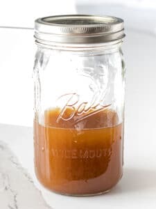 yeast water in a glass mason jar with metal lid