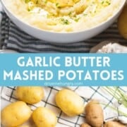 Garlic butter mashed potatoes.
