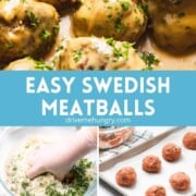 Easy Swedish meatballs with photo instructions.