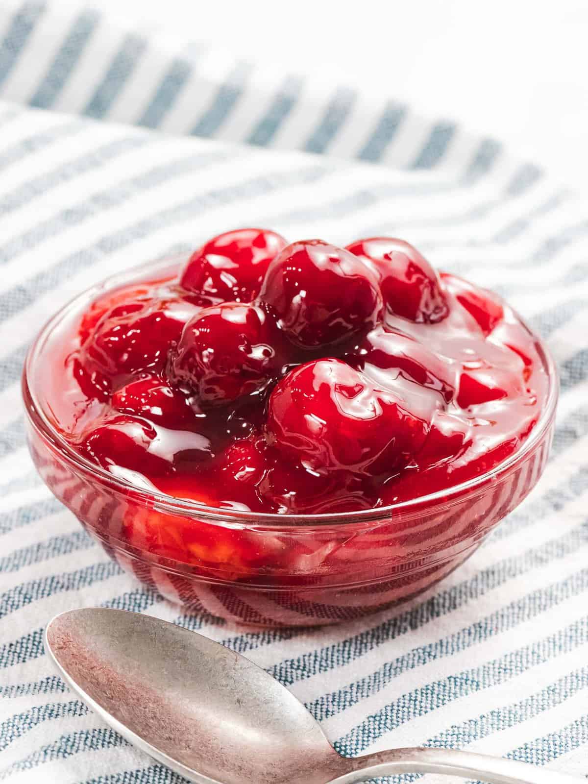 Cherry sauce used for cheesecake topping.