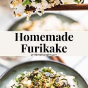 Homemade furikake seasoning on rice.