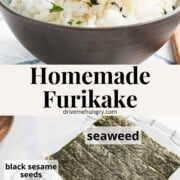 Homemade furikake with ingredients.