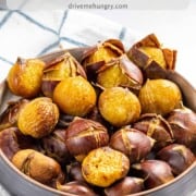 Easy to peel roasted chestnuts.