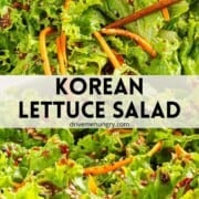 Korean lettuce salad.