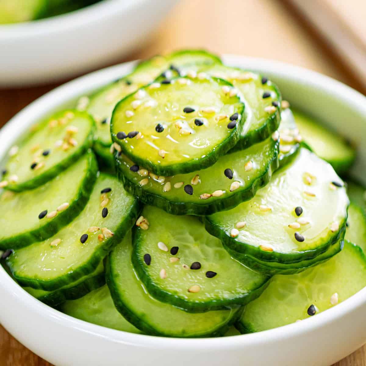 Sunomono or Japanese cucumber salad.
