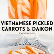 Vietnamese pickled carrots and daikon.